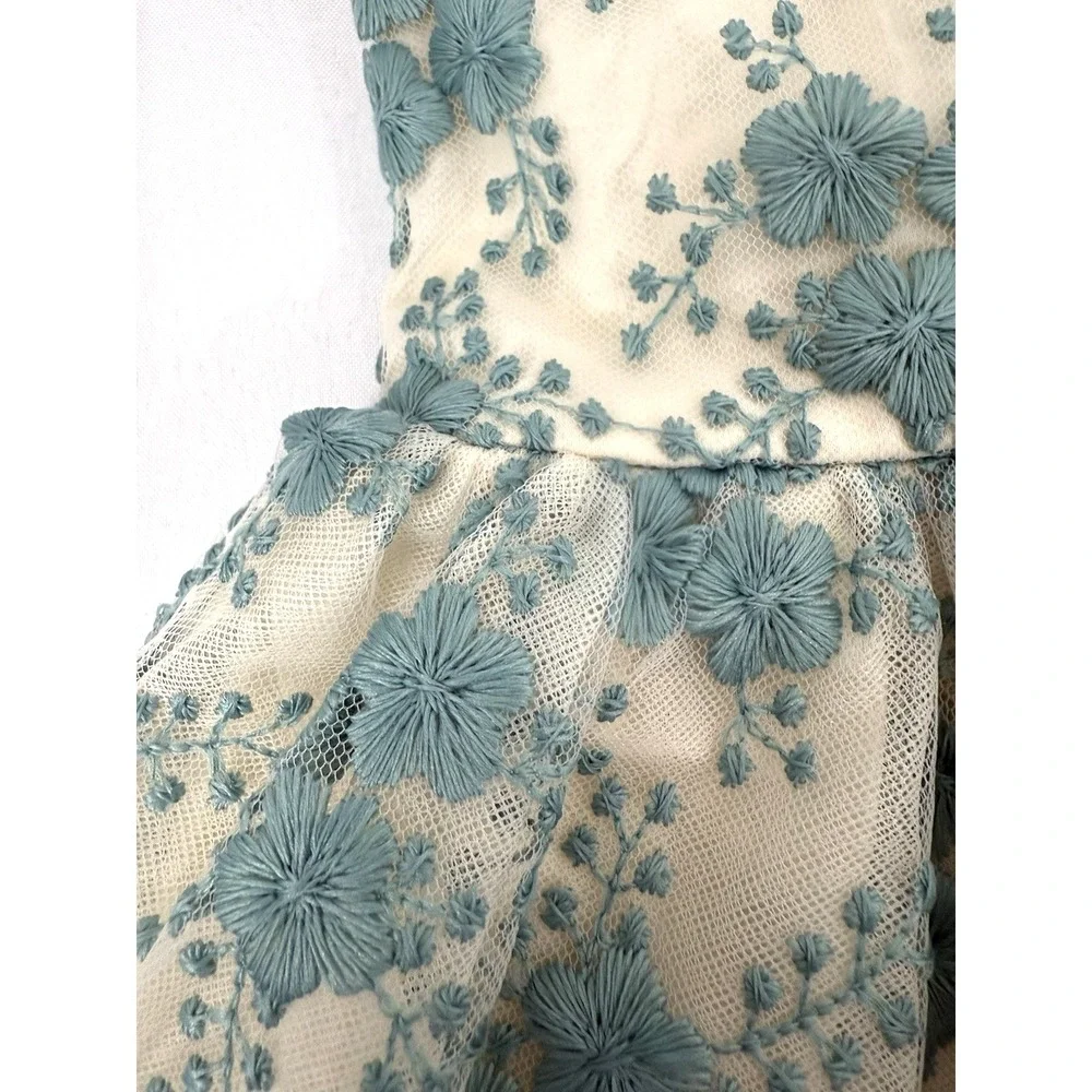 Janie‎ And Jack Special Occasion Floral Fete Tulle Dress Girls Size 6 Wedding